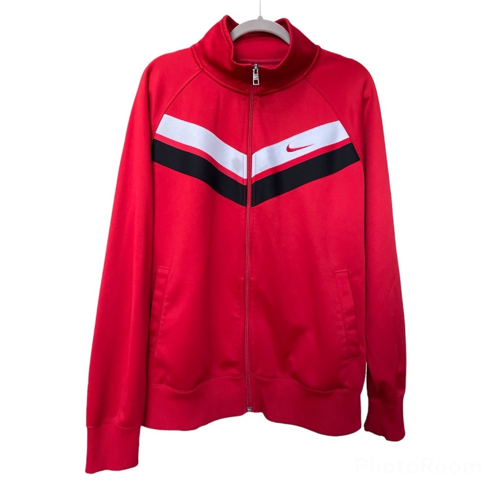 Vintage Y2L Jacket Nike Jacket Men's Size Large Red White and black Unixes